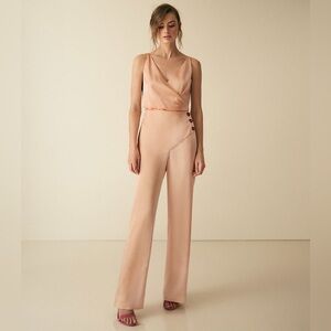 Reese Antonia Button Detail Pantsuit Jumpsuit MSRP $248 Size 4